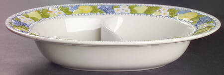 Florence 12" Oval Divided Vegetable Bowl