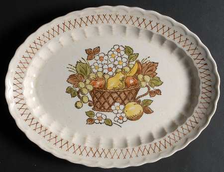 Fruit Basket 13" Oval Serving Platter