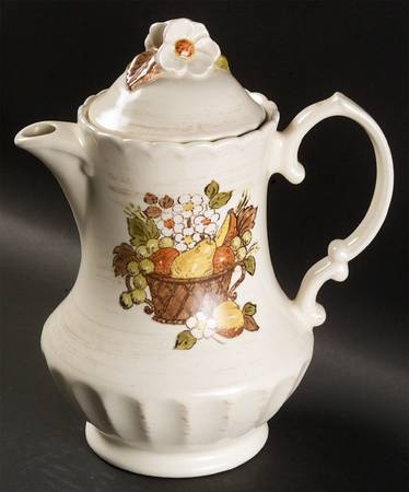 Fruit Basket Coffee Pot & Lid