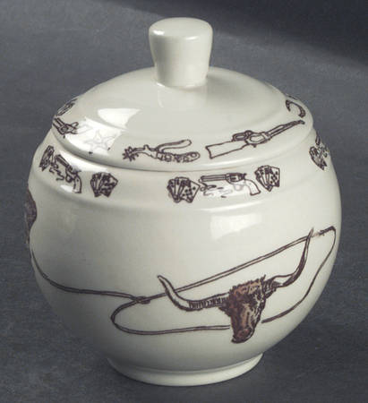 Frontier Days Sugar Bowl & Lid