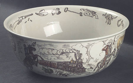 Frontier Days 10" Large Salad Serving Bowl