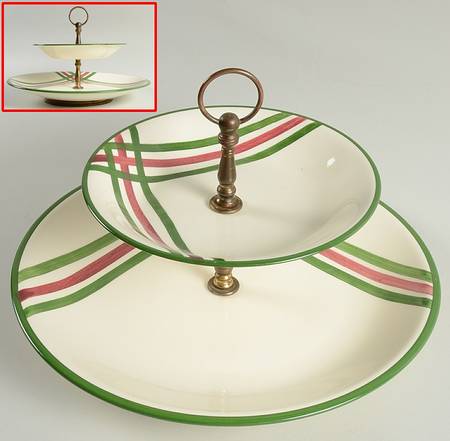 Gayety 2 Tiered Serving Tray (Chop Plate & Coupe Soup)