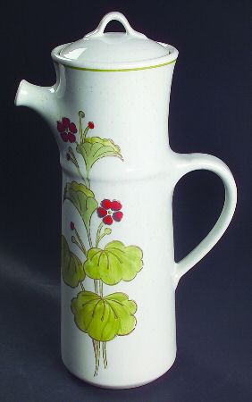 Geranium Coffee Pot & Lid