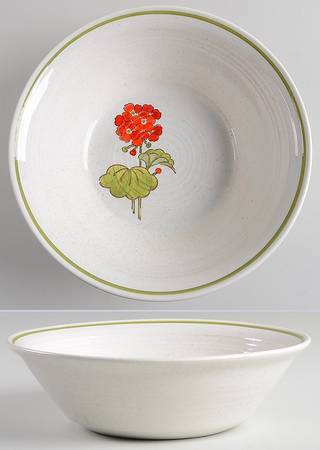 Geranium 9" Round Vegetable Bowl