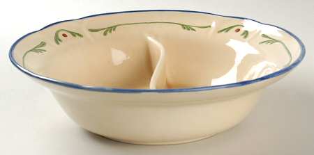 Gigi 8" Round Divided Vegetable Bowl