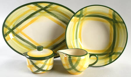 Gingham Green 5 Piece Hostess Set