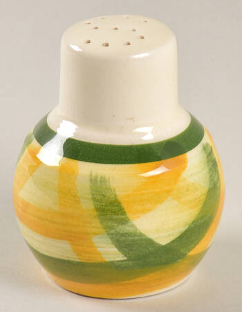Gingham Green Salt Shaker
