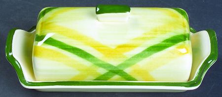 Gingham Green 1/4 Lb Covered Butter
