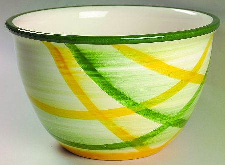 Gingham Green 9" Mixing Bowl