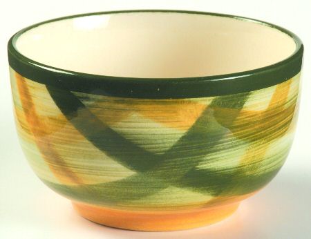 Gingham Green Custard Cup