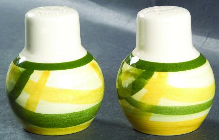 Gingham Green Salt & Pepper Set