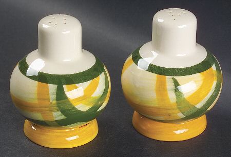 Gingham Green Oversized Salt & Pepper Set
