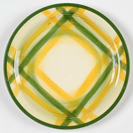 Gingham Green Bread & Butter Plate by Metlox - Poppytrail - Vernon