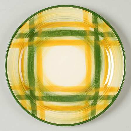Gingham Green Salad Plate by Metlox - Poppytrail - Vernon