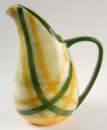 Gingham Green 2 Quart Jug