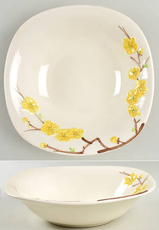 Golden Blossom 9" Round Vegetable Bowl