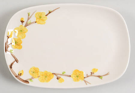 Golden Blossom 9" Oval Serving Platter
