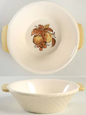 Golden Fruit 9" Round Vegetable Bowl