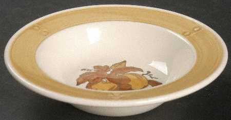 Golden Fruit Rim Fruit/Dessert (Sauce) Bowl