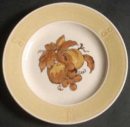 Golden Fruit Bread & Butter Plate