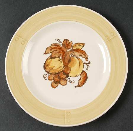 Golden Fruit Salad Plate