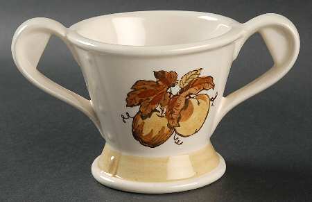 Golden Fruit Sugar Bowl No Lid