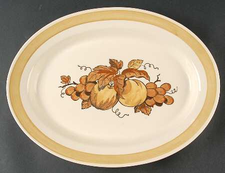 Golden Fruit 16" Oval Serving Platter