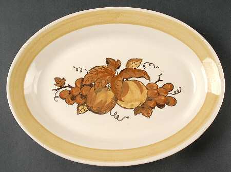 Golden Fruit 11" Oval Serving Platter