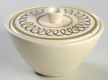 Golden Scroll Sugar Bowl & Lid