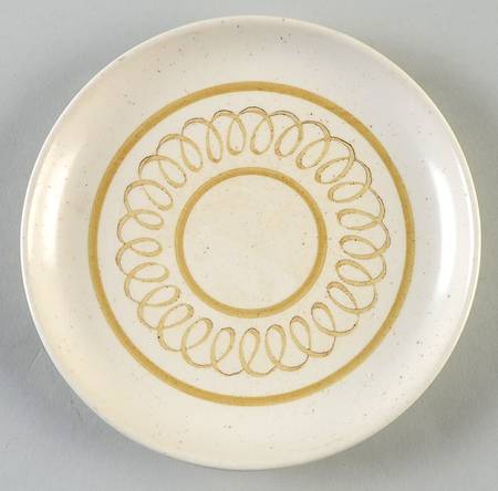 Golden Scroll Bread & Butter Plate