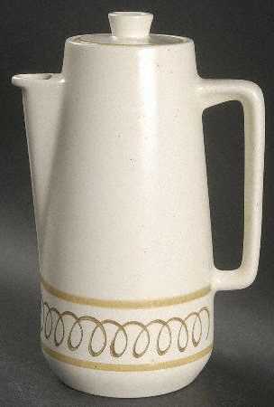 Golden Scroll Coffee Pot & Lid