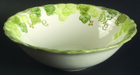 Grape Arbor Green 8" Round Vegetable Bowl