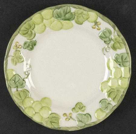 Grape Arbor Green Bread & Butter Plate