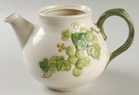 Grape Arbor Green Teapot No Lid