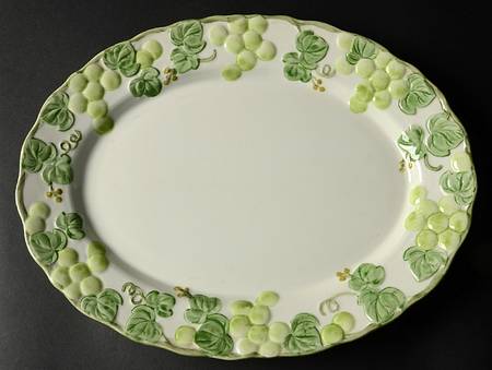 Grape Arbor Green 14" Oval Serving Platter