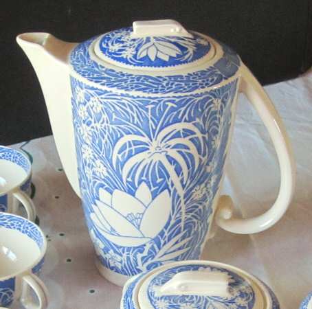 Hawaiian Flowers Blue Coffee Pot & Lid