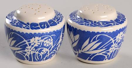 Hawaiian Flowers Blue Salt & Pepper Set
