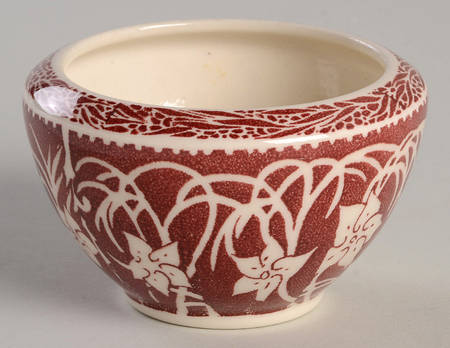 Hawaiian Flowers Maroon Individual Sugar Bowl No Lid