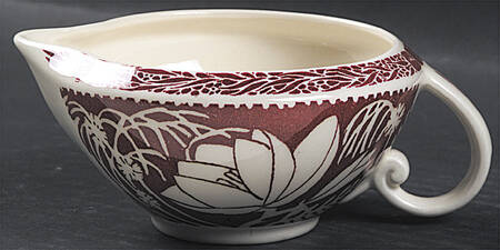 Hawaiian Flowers Maroon Creamer