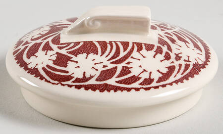 Hawaiian Flowers Maroon Lid for Mini Coffee Pot