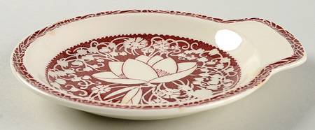 Hawaiian Flowers Maroon Pickle Dish