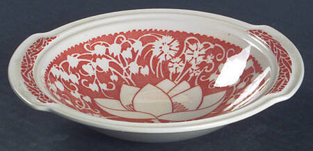 Hawaiian Flowers Pink Lugged Chowder Bowl