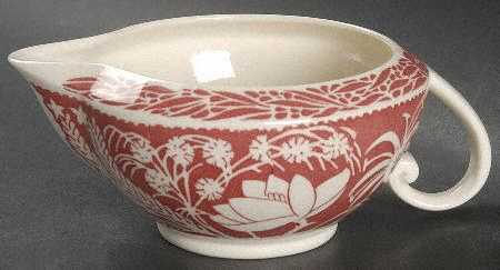 Hawaiian Flowers Pink Open Sauce Boat