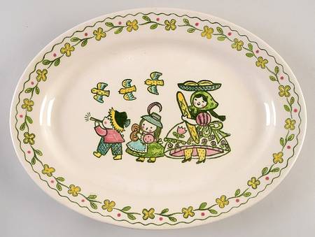 Happy Time 13" Oval Serving Platter