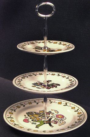 Happy Time 13 7/8"-14 1/4" 3-Tiered Serving Tray(DP,SP,BB) HC