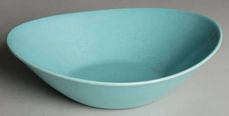 Heavenly Days Blue White 7" Oval Vegetable Bowl