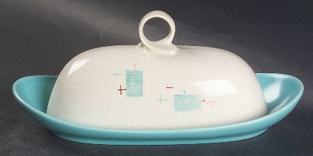 Heavenly Days Blue White 1/4 Lb Covered Butter