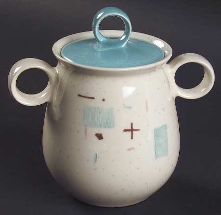 Heavenly Days Blue White Sugar Bowl & Lid