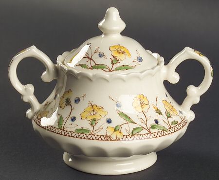 Hibiscus Sugar Bowl & Lid