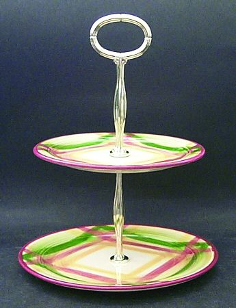 Homespun 2-Tiered Serving Tray (Salad & Bread/Butter Plate)